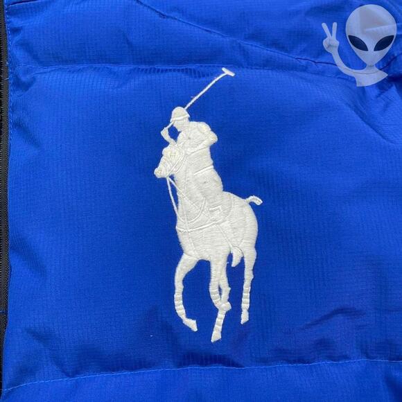 Polo Ralph Lauren XL Blue Duck Down Puffer Ski Jacket Big Pony Vintage - Picture 7 of 8